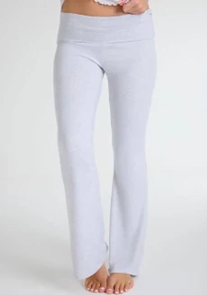 peacocks Womens Grey Kick Flare Yoga Pants
