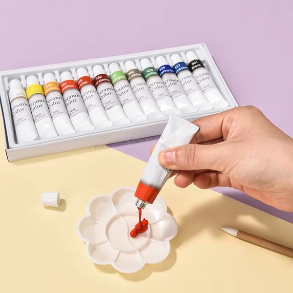 Poterie céramique peint Pigment sans cuisson Pigment bricolage argile peint à la main Sculpture coloration surglaçure 12 couleurs - AliExpress 15
