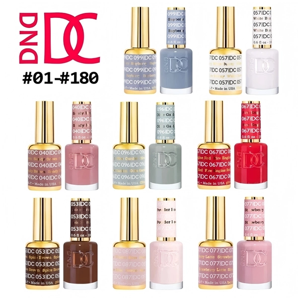 DND DC Gel Polish &amp; Nail Polish Duo Set , 06oz each #001- #180 ,pick any