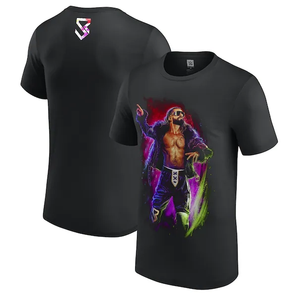 Men's Black Seth "Freakin" Rollins Visionary Sam Hain T-Shirt