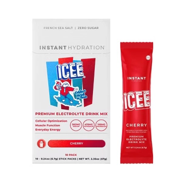 Instant Hydration Icee Cherry Electrolyte Drink Mix Sports Drink - 10ct/67gms