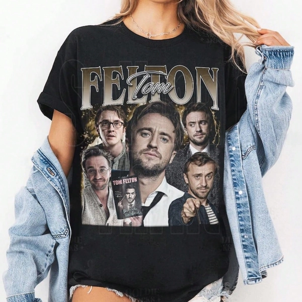 Tom Felton Vintage Graphic Tee - Unisex Cotton Shirt