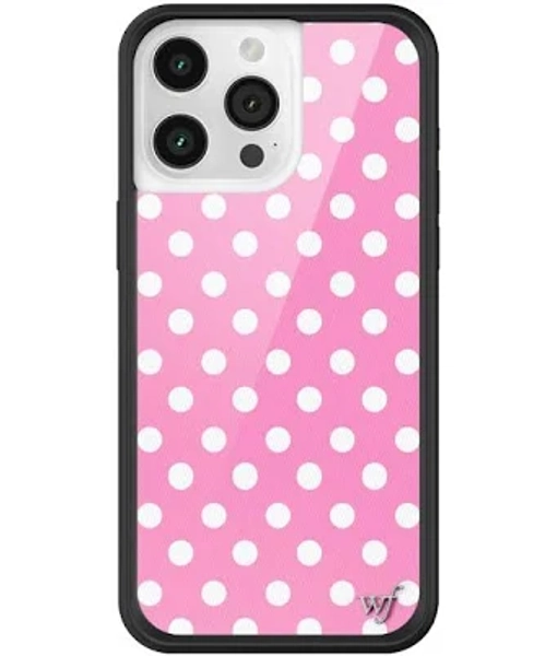 Wildflower Pink Polka Dots iPhone case
