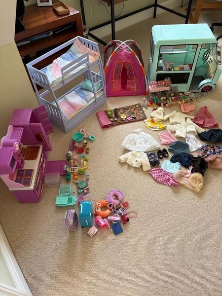 Our Generation Doll Bundle Ice Cream Van Kitchen Bunkbed Clothes Accessories
