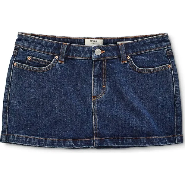 Cotton On Women's Micro Low Denim Skirt