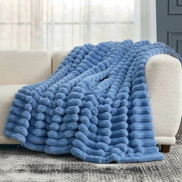 Cozy Bliss Faux Fur Throw Blanket