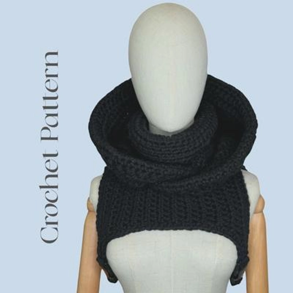 Matrixx Hood | English, French, Spanish | Digital PDF| Crochet Pattern | Hooded cowl