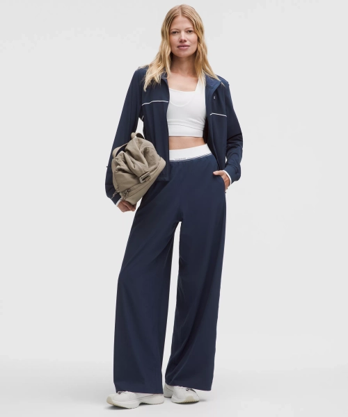 Swift High-Rise Wide-Leg Pant *Logo Waistband - Club Blue/White - XXXS
