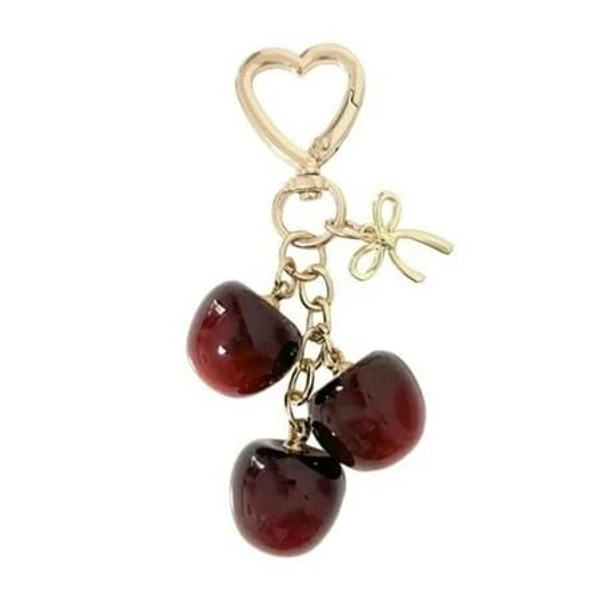Stylish Cherry Bowknot Keychain