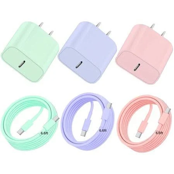 3-Pack Fast Charging Charger for iPhone 15
