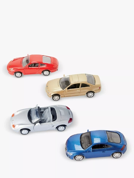 John Lewis Toy Cars, Pack of 4, Assorted