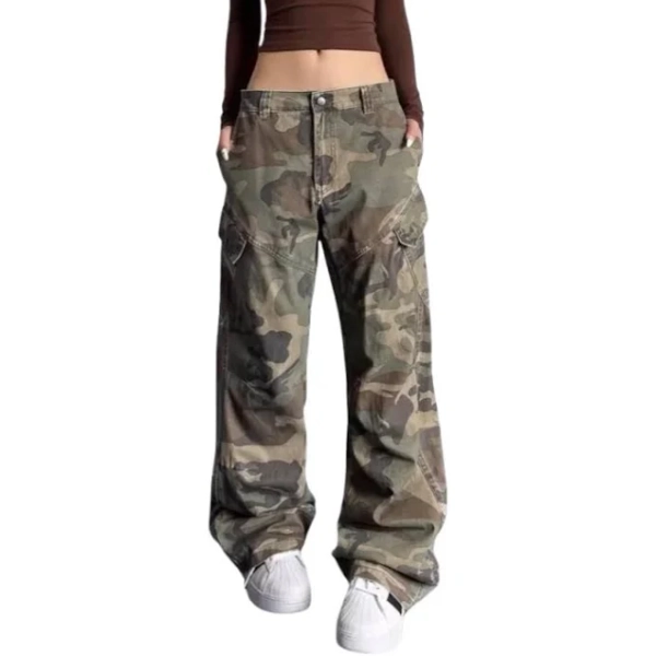 Women's Cyber Y2k Pleated Baggy Cargo Pants