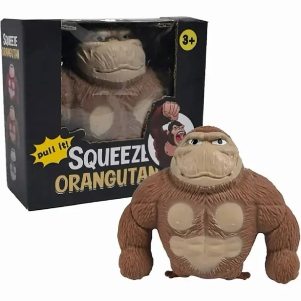 Viral Squishy Stretch Monkey – Hilarious Squeeze Toy with Abs | Super Thick, Slappable, Meme-Worthy Stress Gorilla