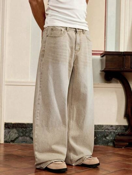SWAVVY Men's Casual Woven Loose Fit Long Pants, Everyday Young Leisure Style