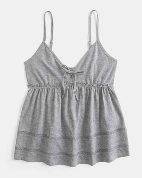 Easy Tie Front Babydoll Top