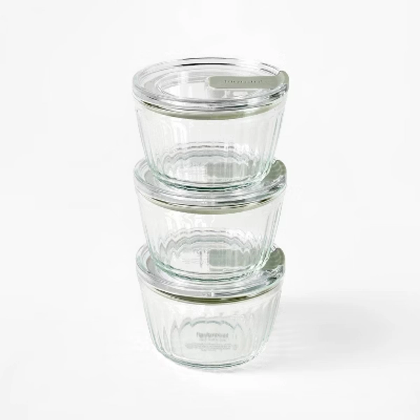 Round Glass Food Storage Container 