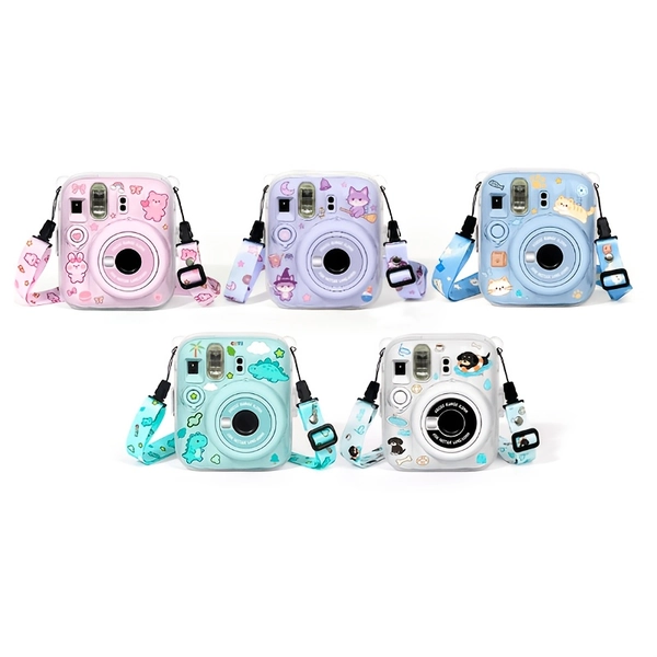 Hard Transparent Crystal Case with Pocket, Suitable for Mini 13 Camera 3pcs Set, Crystal Case with Stickers