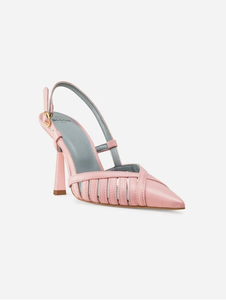 Lila Vegan Apple Leather Slingback Heels | Pink - UK3 / EU36 / US5