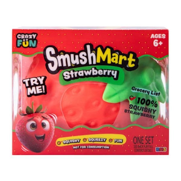 Crazy Fun SmushMart Strawberry Squishy Toy (1 set) Delivery or Pickup Near Me - Instacart