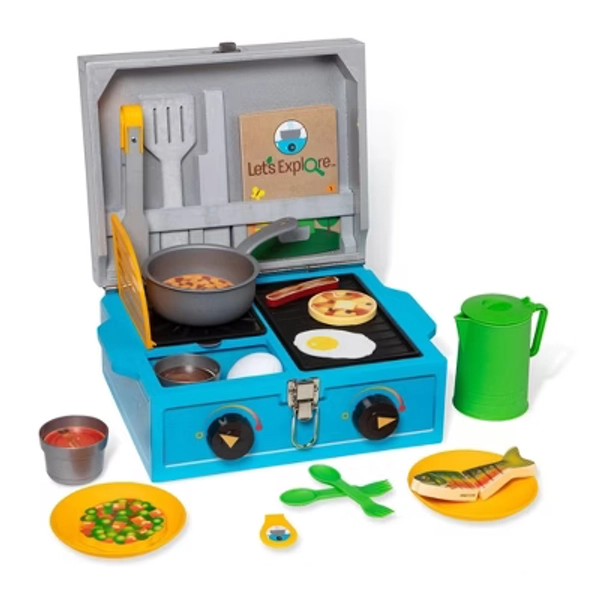 Melissa & Doug Let's Explore Camp Stove Play Set – 24pc
