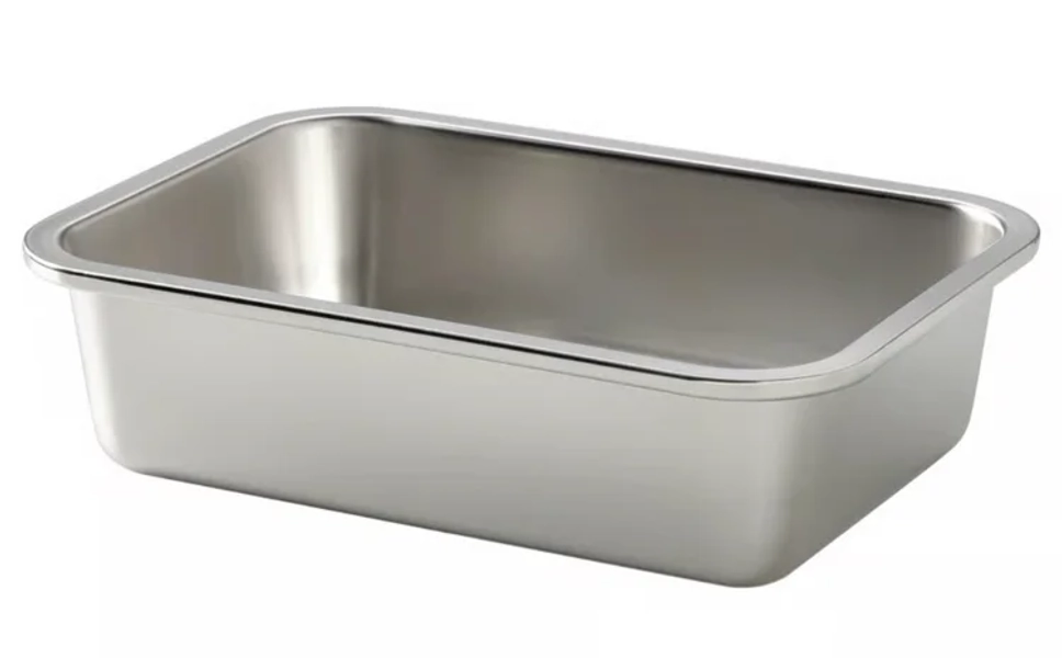 IKEA 365+ Food container - rectangular/stainless steel 1.0 l