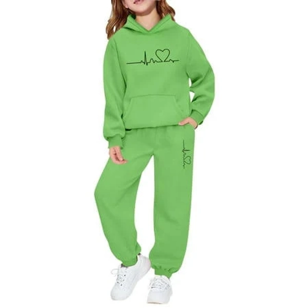 Girls' Letter Print Long Sleeve Hoodie Sweatshirt