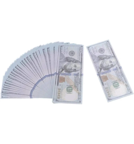 Maskred 100pcs Us Dollars Prop Play Fun Fake Usa Money Prop Pretend Cash Prop Denomination Magic Prop