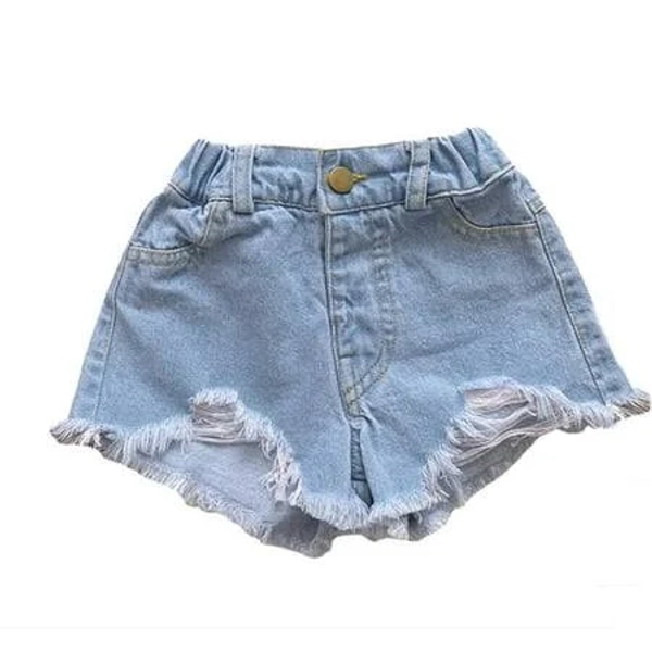 Kids Girls A-Line Ripped Denim Shorts