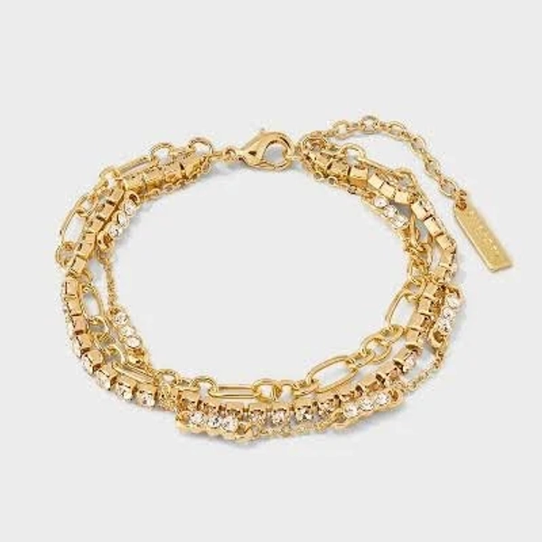 Sugarfix Pave Chain Bracelet Set