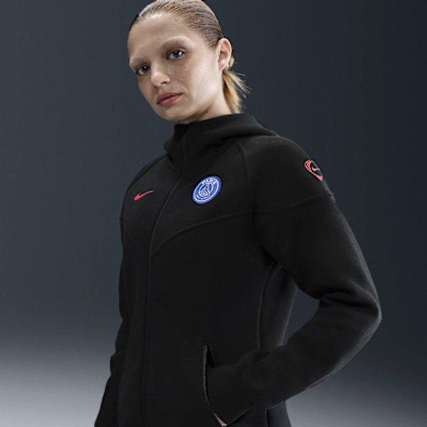 Paris Saint-Germain Tech Windrunner Third Women's Nike Total 90 Football Fleece Full-Zip Hoodie
