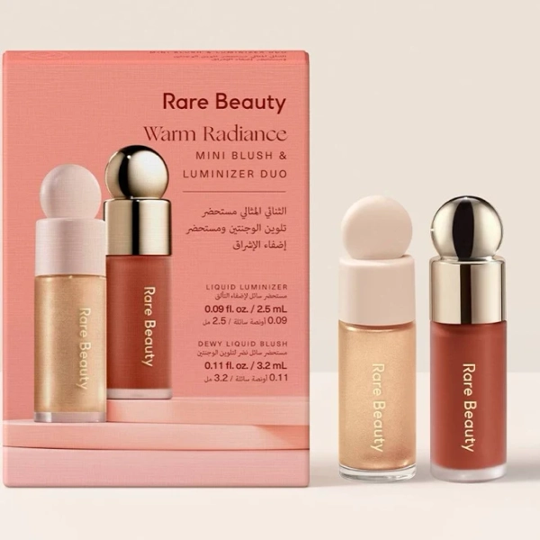 Rare Beauty by Selena Gomez Mini Warm Radiance Blush & Luminizer Duo Makeup Gift Set