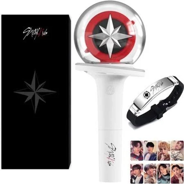 Stray Kids Lightstick Ver 2 Official Light Stick with Bracelet and Photocards