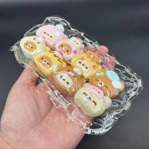 Pack of 8 Super Detailed Cute Soft Mini Taba Squishy