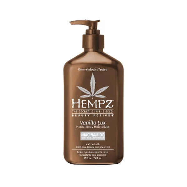 Hempz Beauty Actives Body Lotion with Skin Evening & Toning Niacinamide - Vanilla Lux - 17 fl oz