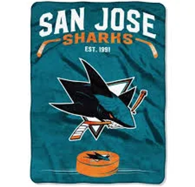 San Jose Sharks Blanket 60x80 Inspired Design