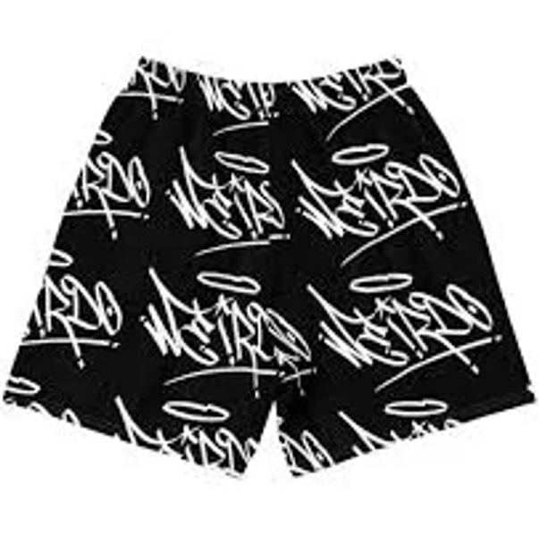 Weirdo Graffiti Tag Shorts - Black / XS