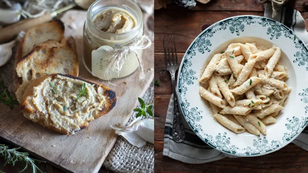Crème d'ail rôti au parmesan