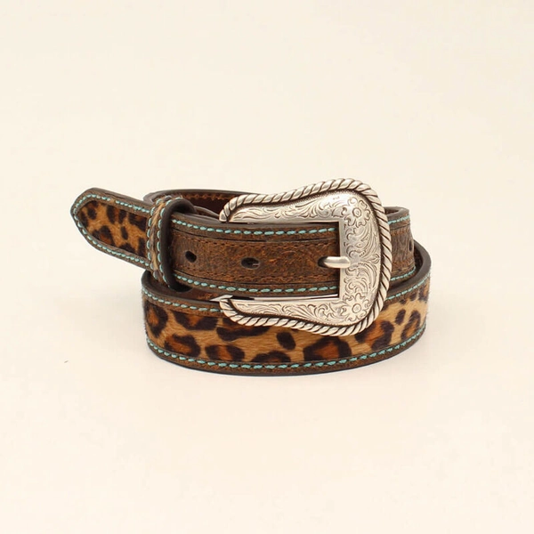 Narrow leopard belt