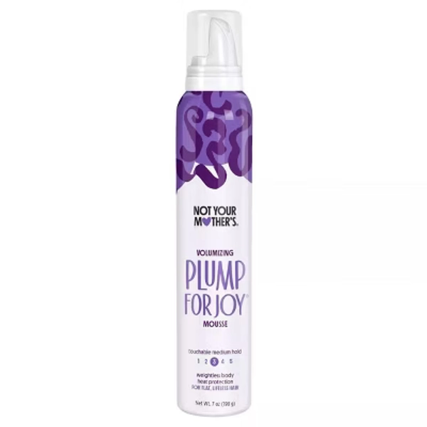Not Your Mother's Plump for Joy Volumizing Mousse - 7oz: Paraben-Free, Heat Protection, For All Hair Types