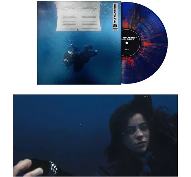 Billie Eilish 'Hit Me Hard and Soft' LP (Anniversary Edition, Blue/Orange Splatter Vinyl)