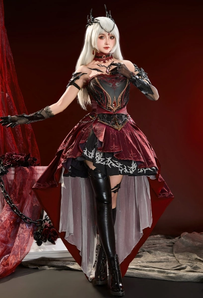 Love and Deepspace Cosplay Costume MC Combat Outfits Scarlet Passion Abysm Sovereign Top Skirt Set