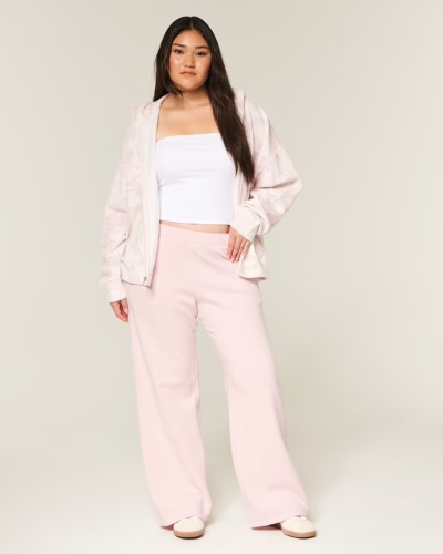 Heart Pocket Wide-Leg Sweatpants