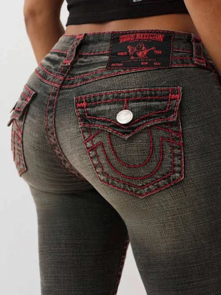 True Religion Women's Becca Super T Mid-Rise Bootcut Jeans
