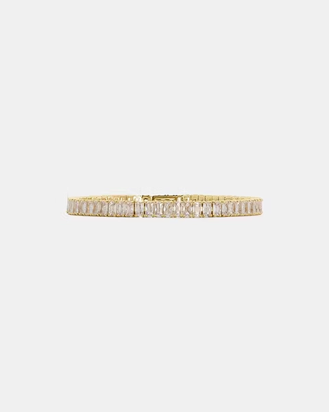 Clear/Gold Glitz Tennis Bracelet