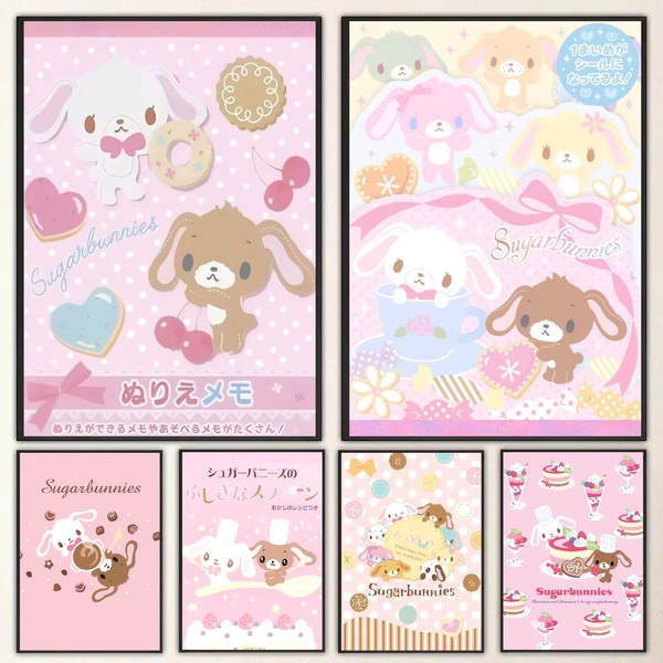 1pc Sugarbunnies Anime Kawaii Movie Poster paintingwall art Coffee House Bar Room Wall Decor - AliExpress 