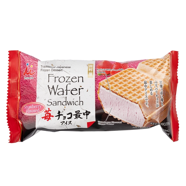 Imuraya Monaka Ice Cream Sandwich Strawberry Flavor, Frozen 5.07 oz
