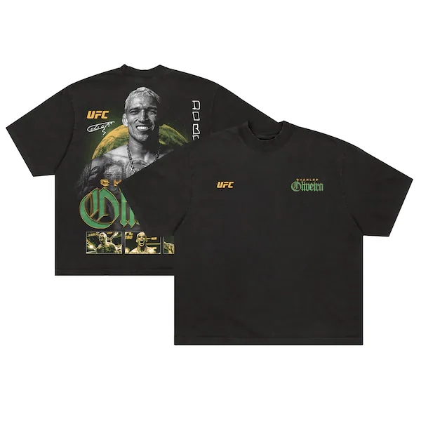 Men's UFC  Black Charles Oliveira Boxy T-Shirt