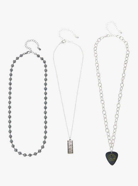 Nirvana Guitar Pick Nameplate Necklace Set