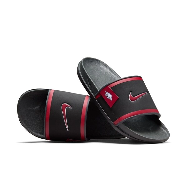 Mens NIKE blk Arkansas Razorbacks Offcourt Slides 24