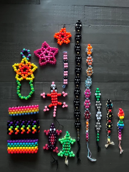 Colorful Beaded Kandi Bracelets, Charms & More (Message me preferred color design once you order!!!!! Please and thank you!!)